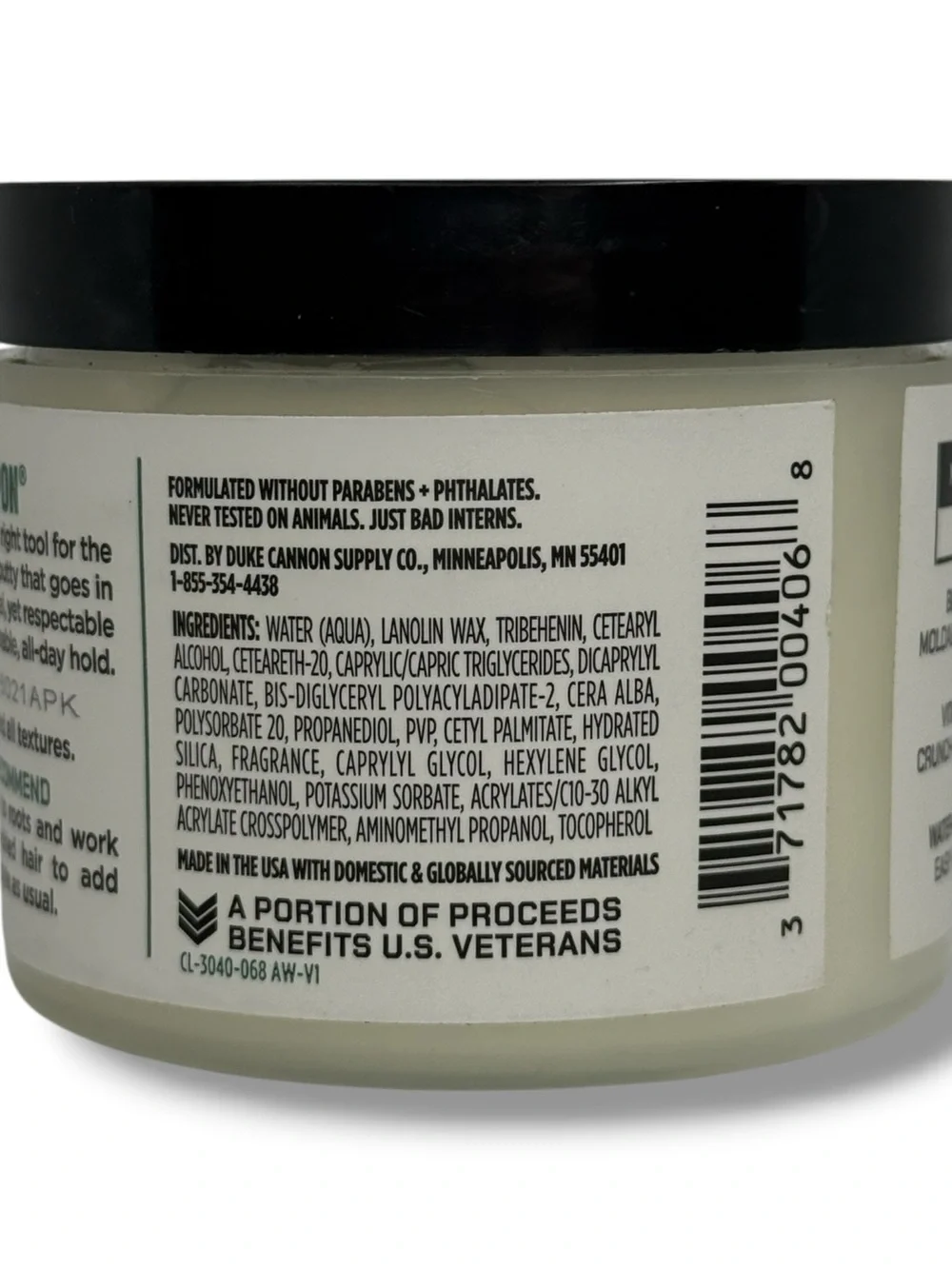 Duke Cannon Dry Hold Texture Putty 4.6oz Medium Hold Matte Finish Water Based